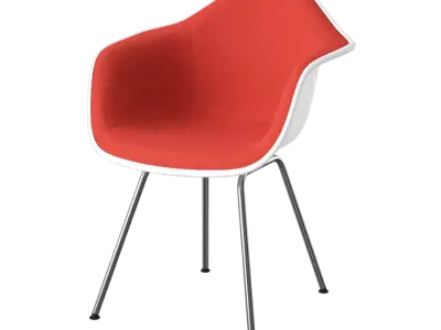  Replica Eames Plastic Side Chair Model, Salmon Red 