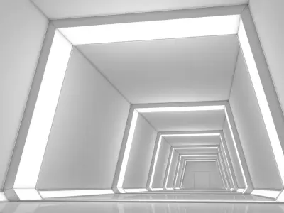 Empty Sci Fi Hallway 3D model