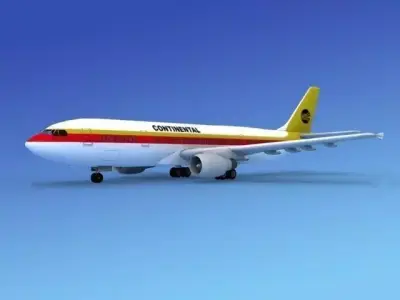 Airbus A300 Continental 1 3D model