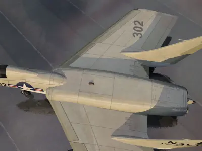 Vought-Grumman F-7U-3 Cutlass 3D model