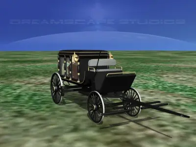 Horse Drawn Hearse 3D model