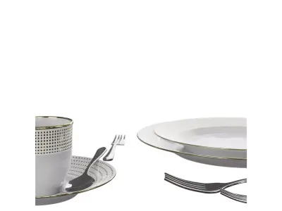 Modern Dinnerware 05 Free 3D model