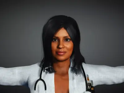 Doctor Realistic and Rigged Character Game Ready  3D model