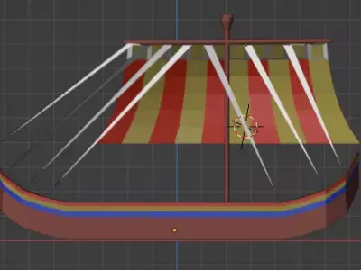 Moras Longship Low-poly 3D model