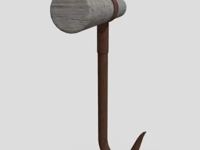 Meat Hook 2 Low-poly 3D model