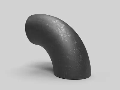 Elbow Pipe Long Radius 3 inches 3D model