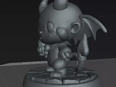 Tiny Demon Cute Miniature STL 3D print model