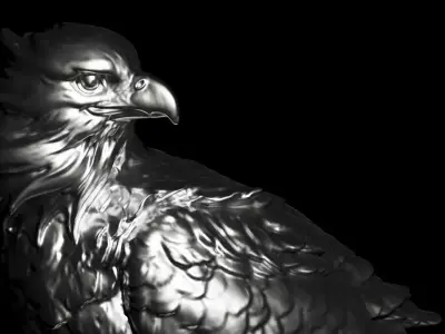 eagle statue 3D model