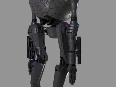 CicleHead Robot Low-poly 3D model