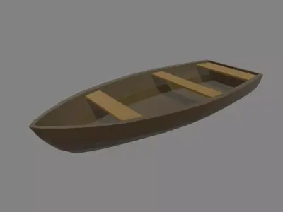 Low Poly Boat 05 Low-poly 3D model