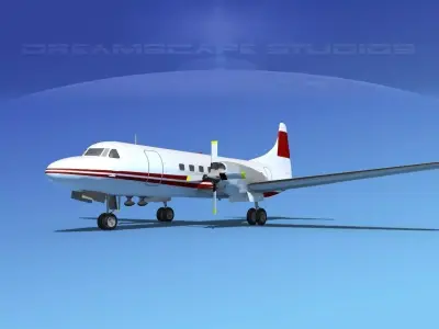 Convair CV-580 Corporate 9 3D model