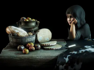 Daily Lives - Medieval Household 3D model