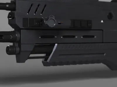  Futuristic Assault Rifle XCAR S14 3D model