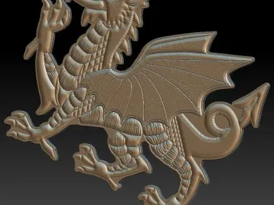 Dragon v4 Suitable for embossing Hot Foil Technique 3D model