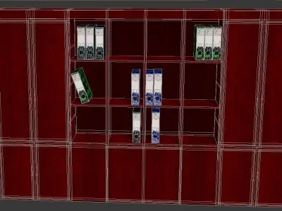 Classic Executive veneer desk with office furniture Free 3D model