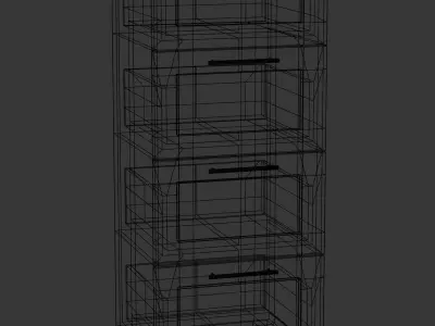Small Wooden Cabinet with Drawers PBR Free low-poly 3D model
