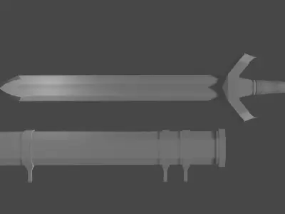 Cartoon Sword Free 3D model
