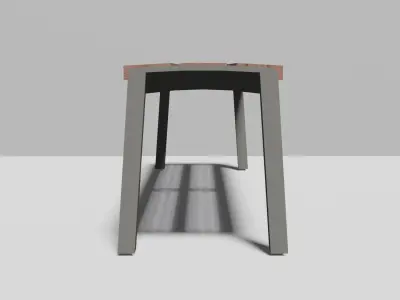 Street modern Bench Low-poly 3D model