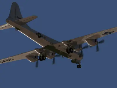 NASA B-50 X plane mother ship 3D model