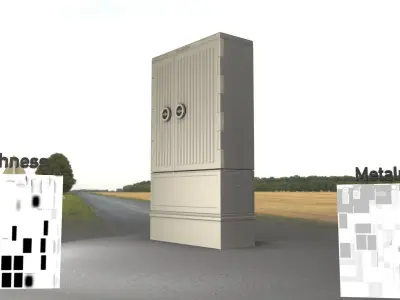 Electrical Distribution Cabinet 111 Low-poly 3D model