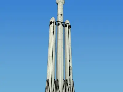 SpaceX Falcon Heavy 3D model