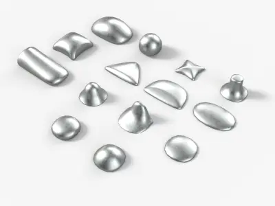 circuit Board Solder Blocks set with 4 different Texture sets 3D model