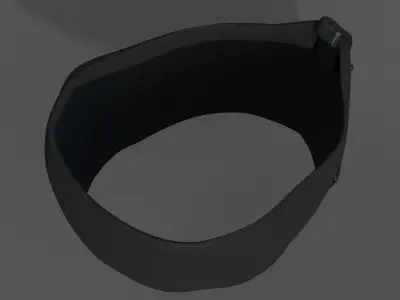 Gas mask respirator scifi futuristic 3d model military Low-poly 3D model