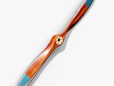 Decor Wooden Propeller Low-poly 3D model