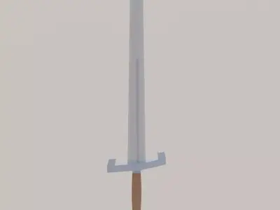 Cartoon Longsword Free low-poly 3D model