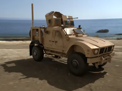 American Military Vehicle Low-poly 3D model