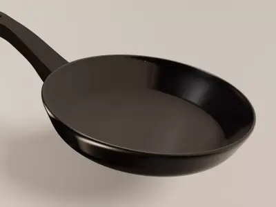 Kitchen Props pack - Frying pan knife Cutting board 3D model