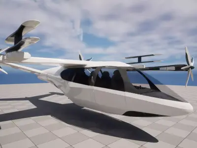 Urban Air Mobility eVTOL Low-poly 3D model