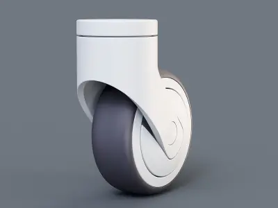 Caster Wheel Brakeless 2 3D model