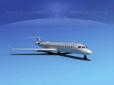 Bombardier CRJ900 Bare Metal 3D model