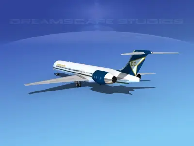 McDonnell Douglas MD83 Edwards Charter 3D model