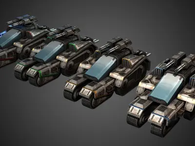 Recon tank Low-poly 3D model