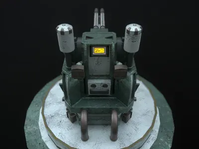 Machine Gun Free low-poly 3D model