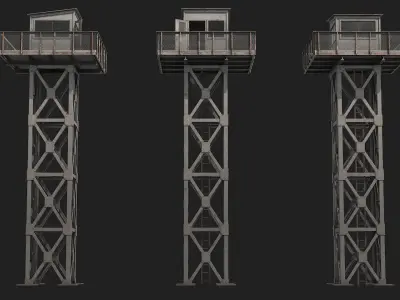Watch tower v1 Low-poly 3D model