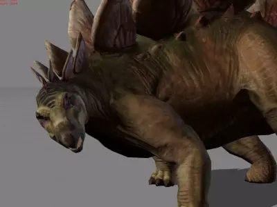 Stegosaurus Animal Low-poly 3D model