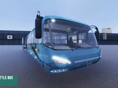 Shuttle bus - Vehicle 3D model