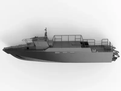 High speed Combat Boat 3D model