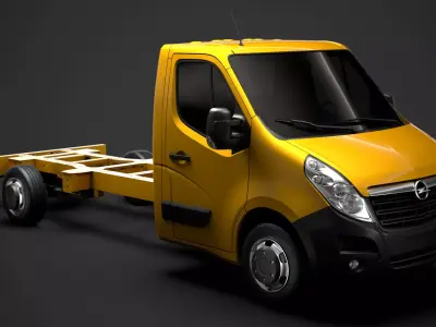Opel Movano SingleCab SW E30 Chassis 2014 3D model