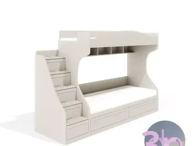 Bunk bed Lucia Free 3D model