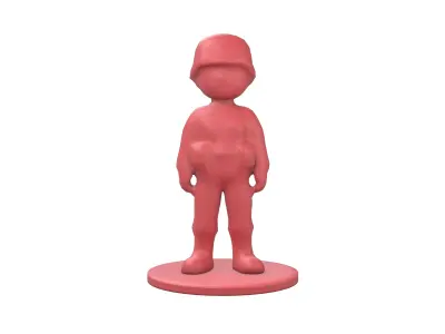 Plastic Soldier Toy v1 003 Low-poly 3D model
