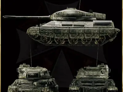 Resident Evil Tank - 3D ASSET - Game Ready - 3D Art Low-poly 3D model