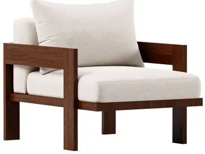 Alison Iroko Outdoor chair 3D model