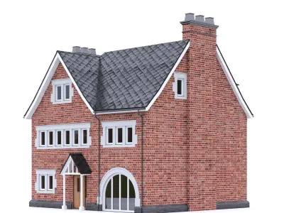 English Brick House 25 Low-poly 3D model