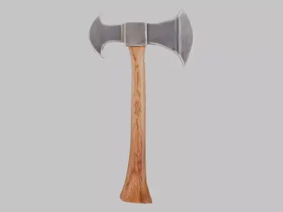 Mystic Arcane Battle Axe Low-poly 3D model
