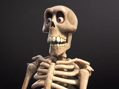 Cartoon Skeleton Rigged1 3D model