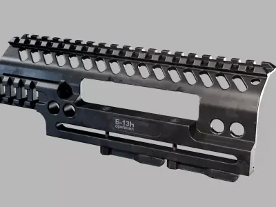 AK B-13n ZENIT CO Long Handguard Low-poly 3D model